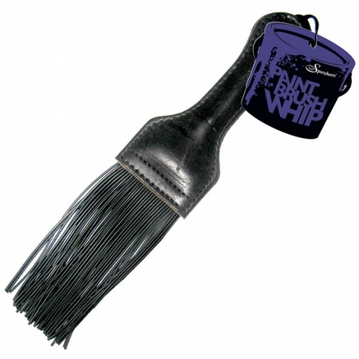 Sportsheets Paint Brush Whip – Skórzany pejcz z krótką końcówką