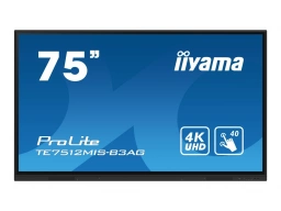 IIYAMA TE7512MIS-B3AG 75inch iiWare10 Android 11 40-Points PureTouch IR with zero bonding 3840x2160 UHD IPS panel Metal Housing