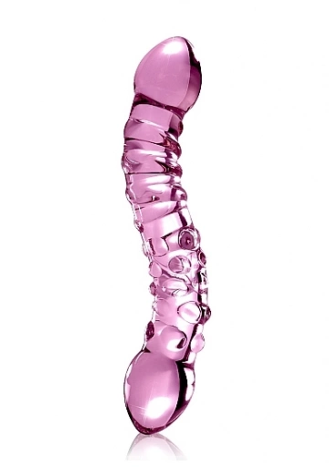 Pipedream Icicles - Plug Dildo szklany No. 55 prążkowany wygięty 19 cm