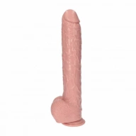 Potężne Dildo z Jądrami Realistyczne Żyły 40 cm Cielisty | 100% ORYGINAŁ| DYSKRETNA PRZESYŁKA