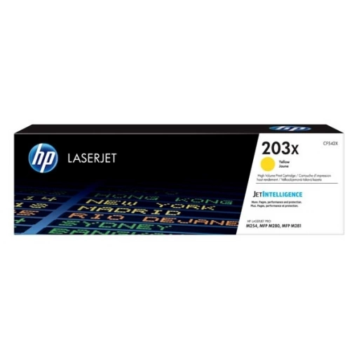 Oryginalny toner HP 203X XL żółty (CF542X)