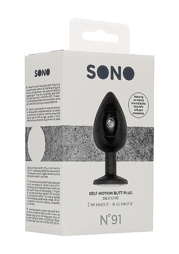 Sono N0. 91 Self Penetrating Butt Plug Black - Korek analny z ruchem pulsacyjnym ⚫ DARMOWA DOSTAWA od 299zł ⚫ DYSKRETNA PRZESYŁKA 24H Z POLSKI ⚫