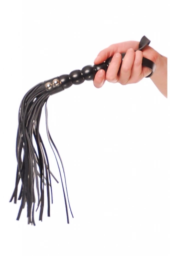 FETISH FANTASY SERIES BEADED CAT-O-NINE TAILS BLACK