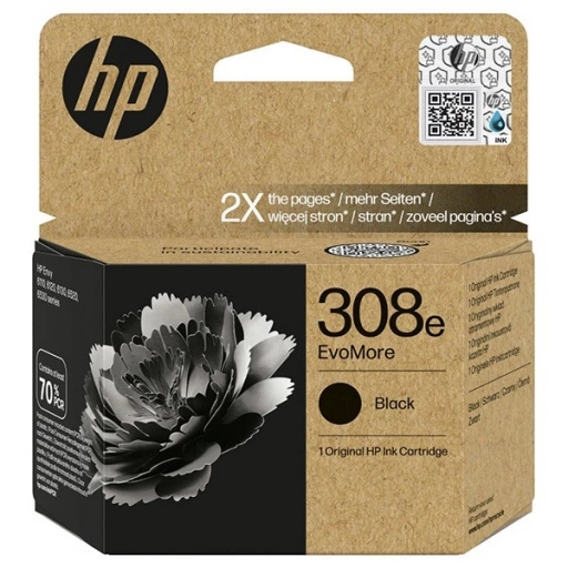 HP oryginalny ink EvoMore 7FP22UE, HP 308e, black, 320s