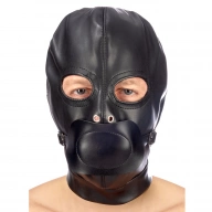 Fetish tentation Hood in leatherette with removable gag - maska bdsm ⚫ DARMOWA DOSTAWA od 299zł ⚫ DYSKRETNA PRZESYŁKA 24H Z POLSKI ⚫