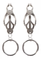 Butterfly Clamps With Ring Silver