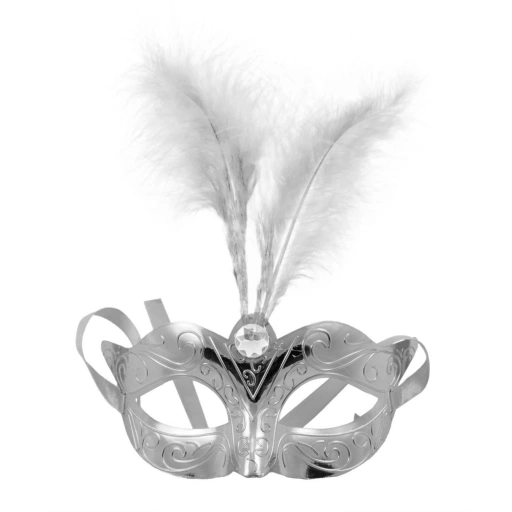 Kinky Pleasure Maska Venetian Mask Silver - Maska na oczy, Srebrny ⚫ DARMOWA DOSTAWA od 299zł ⚫ DYSKRETNA PRZESYŁKA 24H Z POLSKI ⚫