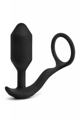 Wibrujący korek analny z pierścieniem b-vibe Snug & Tug