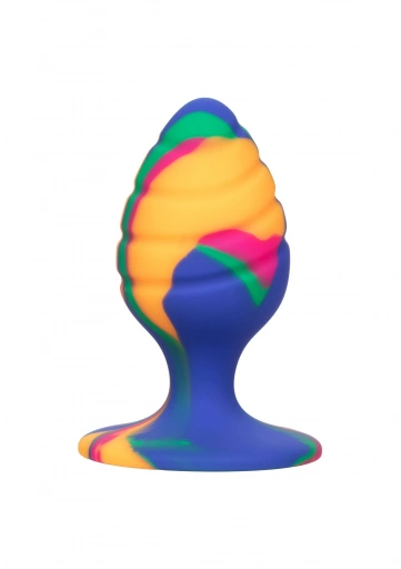 Korek analny Calexotics Cheeky Cheeky Swirl Tie-Dye Plug (M & L)