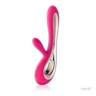 Wibrator ze stymulatorem łechtaczki - Lelo Soraya Vibrator wiśniowy