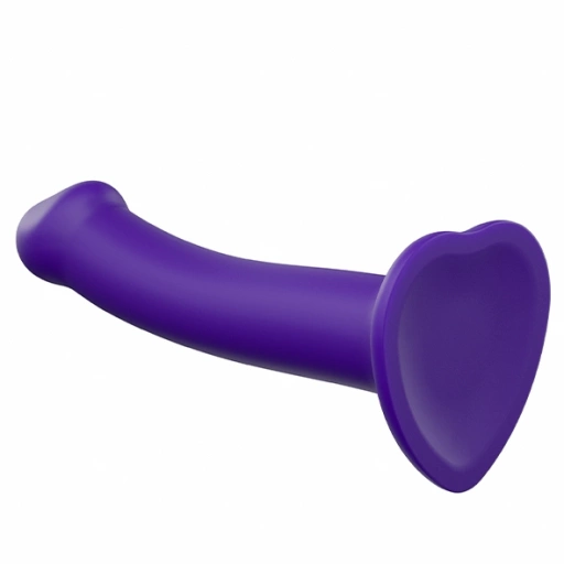 Dildo wyginane do peggingu strap-on - Semi-Realistic Dual Density Bendable Dildo L Fioletowy