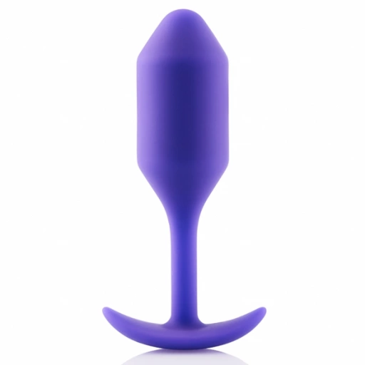 Plug analny z obciążnikiem - B-Vibe Snug Plug 2 Fioletowy