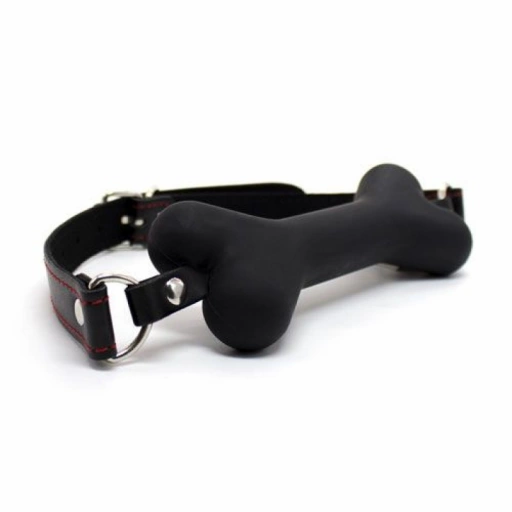 Toyz4lovers Easy Dog Gag (Nero) - Knebel z kością ⚫ DARMOWA DOSTAWA od 299zł ⚫ DYSKRETNA PRZESYŁKA 24H Z POLSKI ⚫