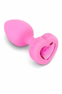 Zdalnie sterowany korek analny z sercem b-Vibe Vibrating Heart Plug S/M