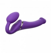 Strap-on-me Vibrating Strap-on Purple M - Wibrujące dildo strap on, Fioletowy ⚫ DARMOWA DOSTAWA od 299zł ⚫ DYSKRETNA PRZESYŁKA 24H Z POLSKI ⚫