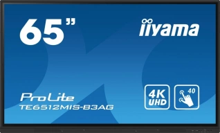 IIYAMA Monitor 65 cali ProLite TE6512MIS-B3AG 40pkt,IPS,4K,24/7, 7H,WiFi,VGA,HDMI,USB-c,Bluetooth,metal,8ms,Vesa,2x16W