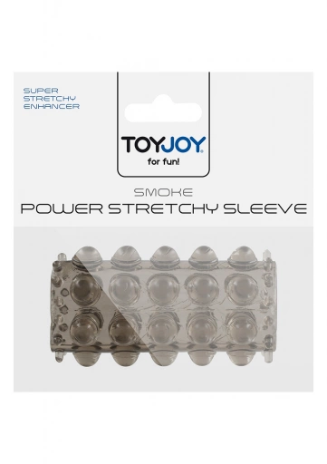 ToyJoy Power Stretchy Sleeve Smoke - Nakładka na penisa, szara ⚫ DARMOWA DOSTAWA od 299zł ⚫ DYSKRETNA PRZESYŁKA 24H Z POLSKI ⚫