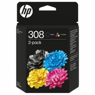 HP oryginalny ink / tusz 6L6S6UE, HP 308, black/color, 160/120s, 2-pack