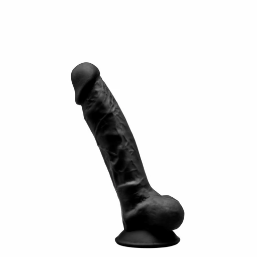 Cnex SD Model 1 - 7' Black thermo - Dildo klasyczne termoaktywne, czarne ⚫ DARMOWA DOSTAWA od 299zł ⚫ DYSKRETNA PRZESYŁKA 24H Z POLSKI ⚫