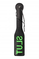 'Slut'' Paddle - Glow in the Dark - Black/Neon Green