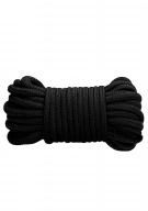 Ouch! Thick Bondage Rope 10 Meter Black - Lina do krępowania Czarny ⚫ DARMOWA DOSTAWA od 299zł ⚫ DYSKRETNA PRZESYŁKA 24H Z POLSKI ⚫