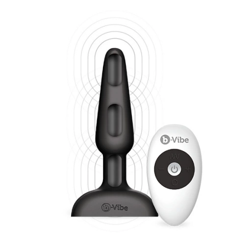 B-Vibe Trio Remote Control Plug -wibrujący korek analny, Czarny ⚫ DARMOWA DOSTAWA od 299zł ⚫ DYSKRETNA PRZESYŁKA 24H Z POLSKI ⚫