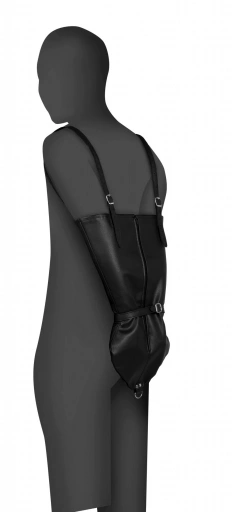 Zip-up Full Sleeve Arm Restraint - Black