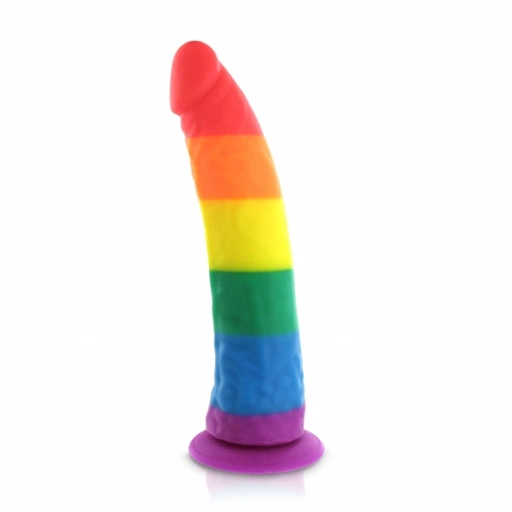 Dildo w kolorze tęczy - Pride Dildo Silicone Rainbow Dildo 