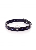 Fetish B - Series Collar - 2 cm navy blue crystal