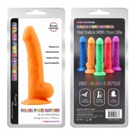 Deluxe Pure Nature Norman.P - Dildo klasyczne na przyssawce, Pomarańczowy ⚫ DARMOWA DOSTAWA od 299zł ⚫ DYSKRETNA PRZESYŁKA 24H Z POLSKI ⚫