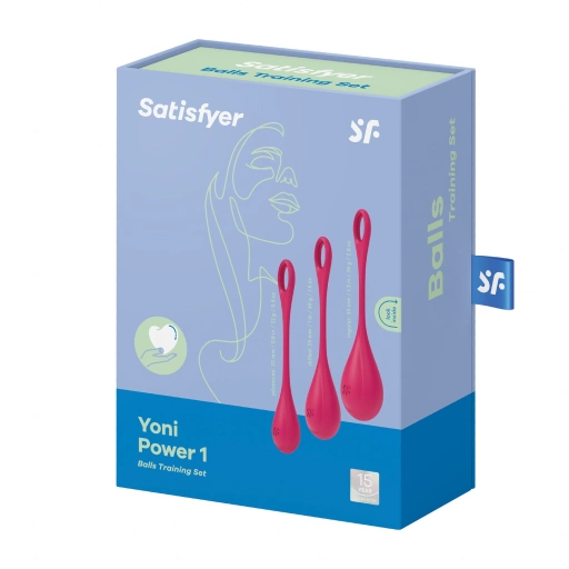 Satisfyer Yoni Power 1 (Red) - Zestaw kulek do ćwiczenia mięśni kegla, Czerwony ⚫ DARMOWA DOSTAWA od 299zł ⚫ DYSKRETNA PRZESYŁKA 24H Z POLSKI ⚫