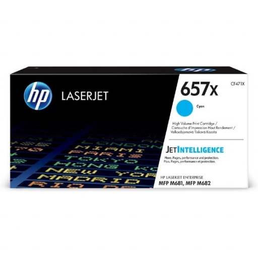 HP oryginalny toner CF471X, cyan, 23000s, 657X, HP LaserJet Enterprise MFP M681dh,MFP M681f,LaserJet