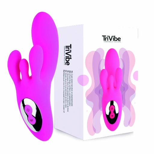 Wibrator do punktu G z masażerem łechtaczki i sromu - FeelzToys TriVibe G-Spot Vibrator with Clitoral & Labia Stimulation   Różowy