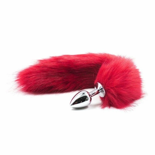 Plug anale con coda Long Fox Tail rossa