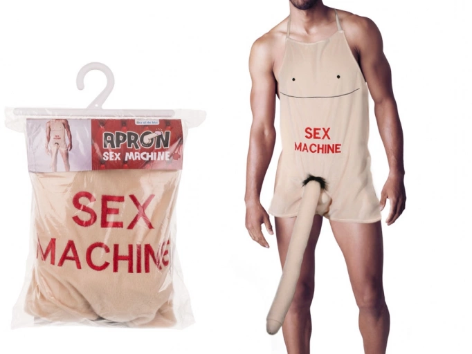 Apron - Zabawny Fartuch Z Wielkim Penisem I Napisem Sex Machine