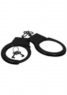 ShotsToys Metal Handcuffs Black - Kajdanki metalowe Czarny ⚫ DARMOWA DOSTAWA od 299zł ⚫ DYSKRETNA PRZESYŁKA 24H Z POLSKI ⚫