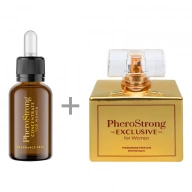 PheroStrong EXCLUSIVE for Women - Perfumy 50ml + Concentrate 7,5ml - Perfumy z Feromonami + Bezzapachowy Koncentrat Feromonów