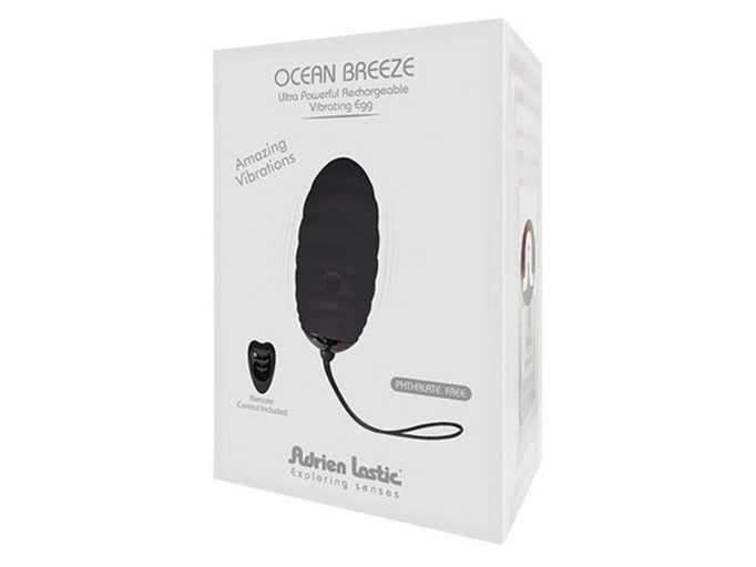 Adrien Lastic Ocean Breeze 2.0 Black Stronger Vibrations - Wibrujące jajeczko z pilotem