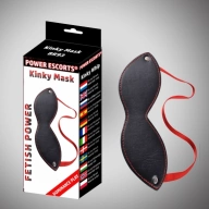 Power Escorts Kinky Mask Black Mask - Opaska na oczy ⚫ DARMOWA DOSTAWA od 299zł ⚫ DYSKRETNA PRZESYŁKA 24H Z POLSKI ⚫