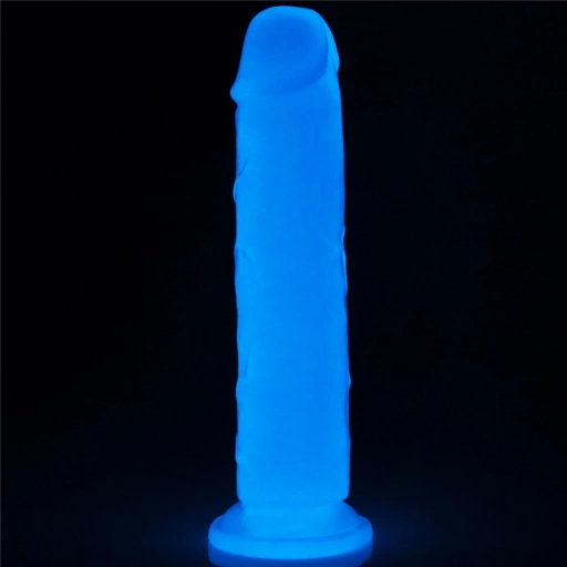 Lovetoy 8' Lumino Play Dildo - Dildo klasyczne na przyssawce świecące w ciemności ⚫ DARMOWA DOSTAWA od 299zł ⚫ DYSKRETNA PRZESYŁKA 24H Z POLSKI ⚫