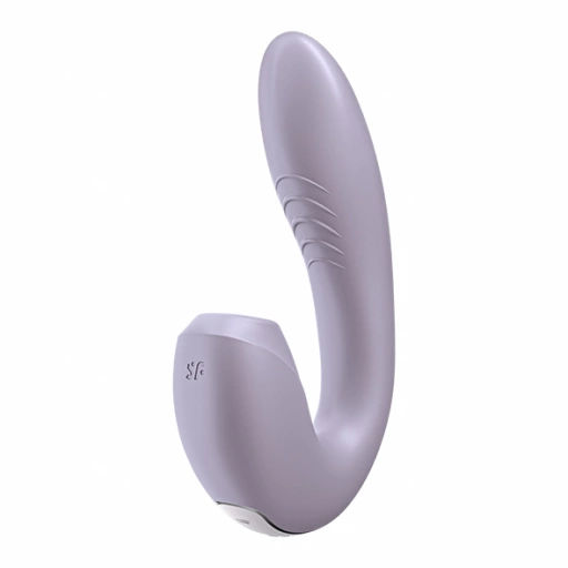 Masażer bezdotykowy łechtaczki i wibrator punktu G - Satisfyer Sunray Insertable Double Air Pulse Vibrator Fioletowy