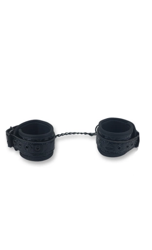 Btb Fetish Ankles Cuffs - kajdanki na kostki, czarne ⚫ DARMOWA DOSTAWA od 299zł ⚫ DYSKRETNA PRZESYŁKA 24H Z POLSKI ⚫