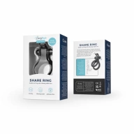 EasyToys Share Ring Double Vibrating Cock Ring With Rabbit Ears - Wibrujący pierścień erekcyjny