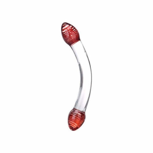 Podwójne szklane dildo Red Head Glas