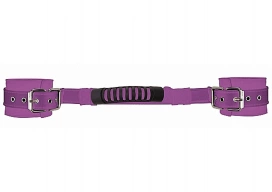 Ouch! Adjustable Leather Handcuffs Purple - Kajdanki skórzane Fioletowy ⚫ DARMOWA DOSTAWA od 299zł ⚫ DYSKRETNA PRZESYŁKA 24H Z POLSKI ⚫