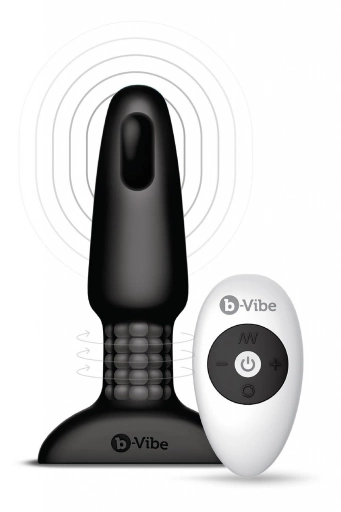 Korek analny wibrująco-rotujący b-Vibe Rimming Plug 2