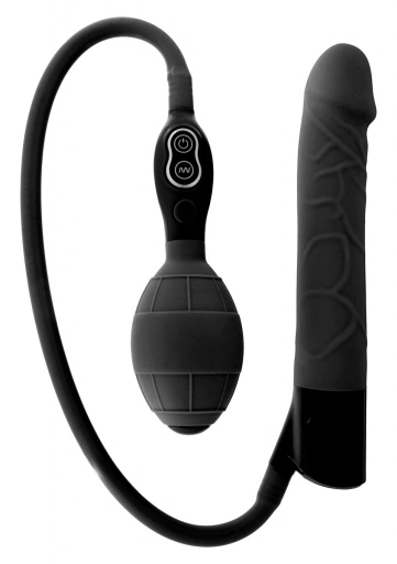 Seven Creations Inflatable Vibrator Black - Wibrator klasyczny z funkcją nadmuchiwania ⚫ DARMOWA DOSTAWA od 299zł ⚫ DYSKRETNA PRZESYŁKA 24H Z POLSKI ⚫