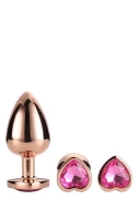 Dream Toys Gleaming Love Rose Gold Plug Set - Zestaw korków analnych, Złoty ⚫ DARMOWA DOSTAWA od 299zł ⚫ DYSKRETNA PRZESYŁKA 24H Z POLSKI ⚫