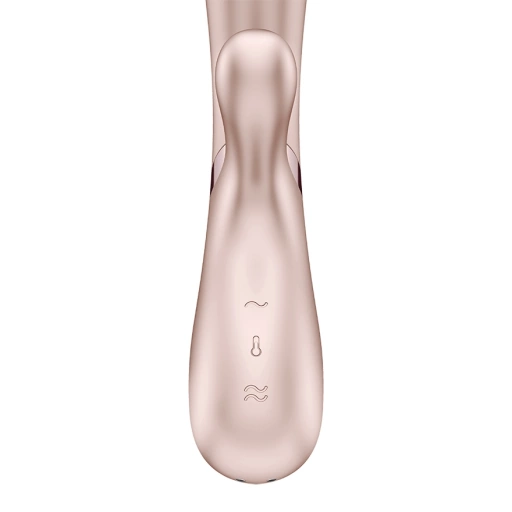 Satisfyer Hot Lover (champagne) - Wibrator króliczek z opcją podgrzewania, Champagne - różowy