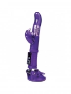 A-TOYS, Vibrator with clitoral stimulator, TPR, purple, 22,5 cm